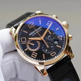 Đồng hồ MONTBLANC TIMEWALKER 101565 chronograph 43mm vàng hồng 18k 