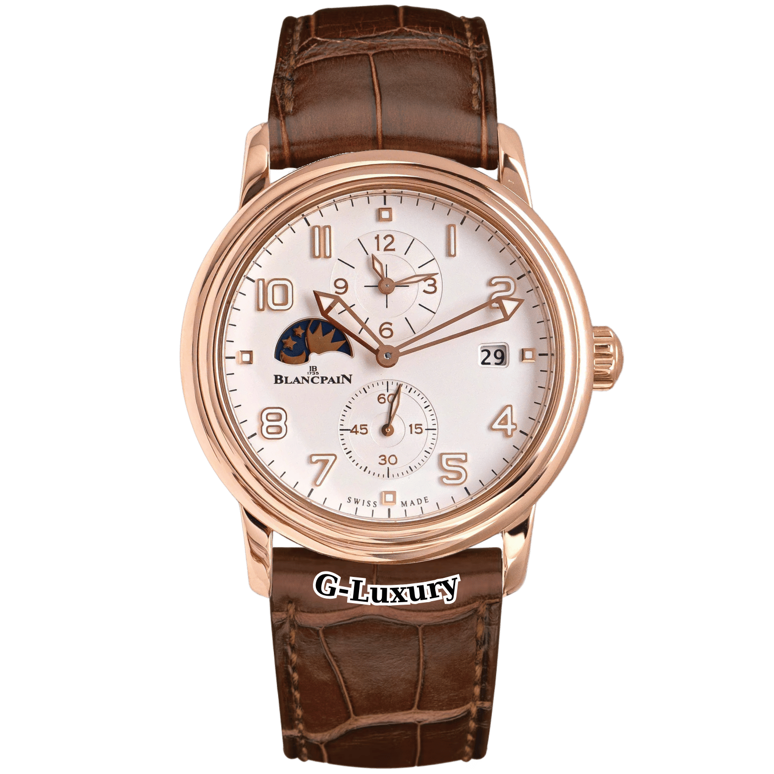 Blancpain Léman 2860-3642-53B – White Dial 18K Rose Gold