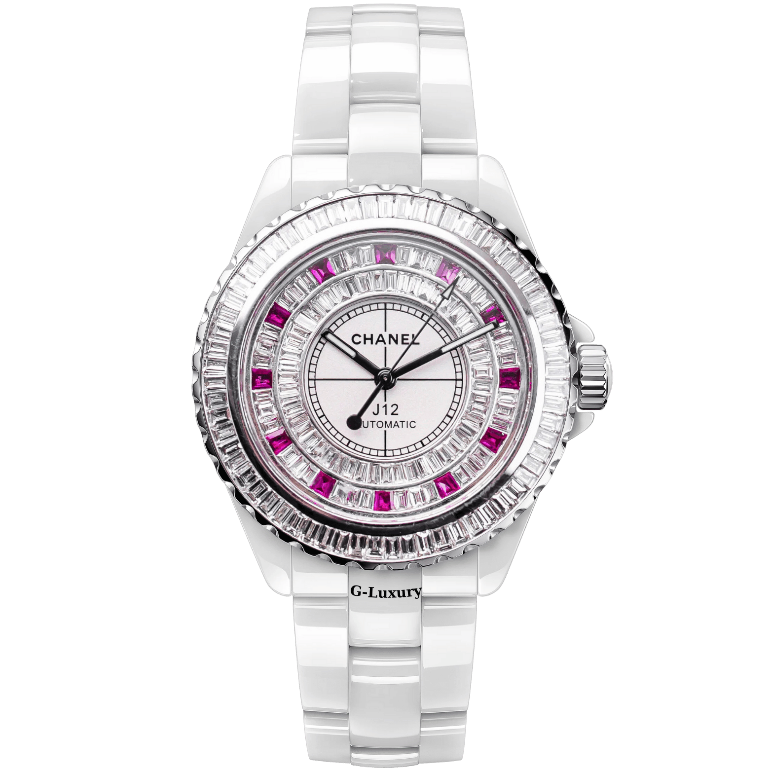 Chanel J12 White Ceramic Automatic Custom Bezel Diamonds 39mm