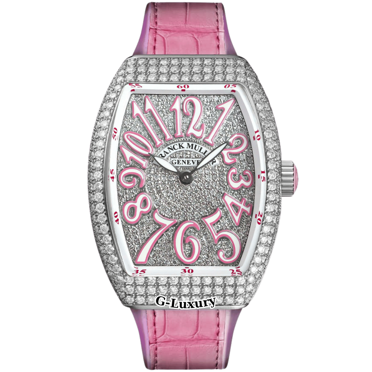 Franck Muller Vanguard V32 Full Diamonds Pink