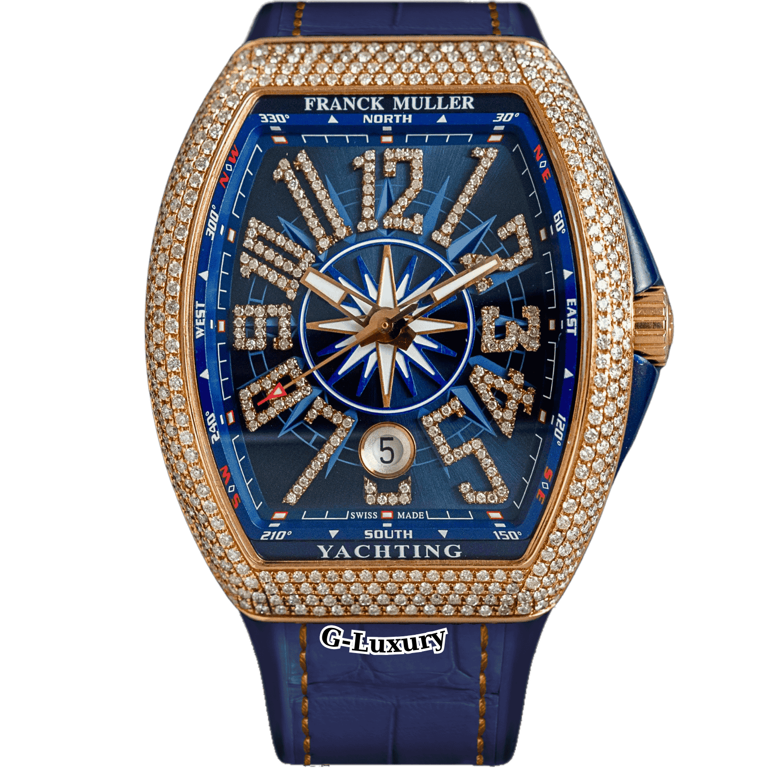Franck Muller Vanguard Yachting V41 Vàng khối - Full Diamond