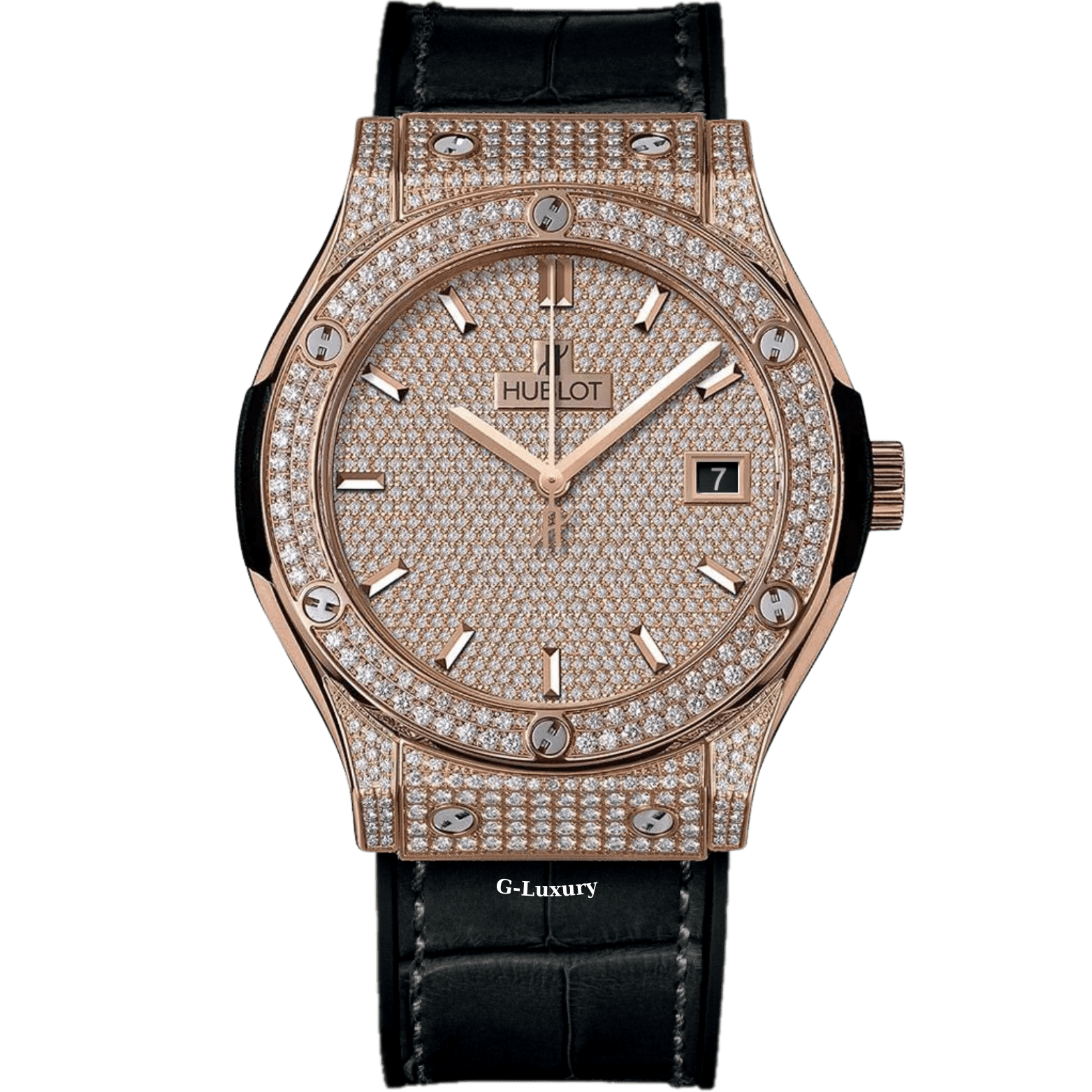 Hublot Classic King Gold Full Diamond Custom 42mm 542.OX.8980.LR