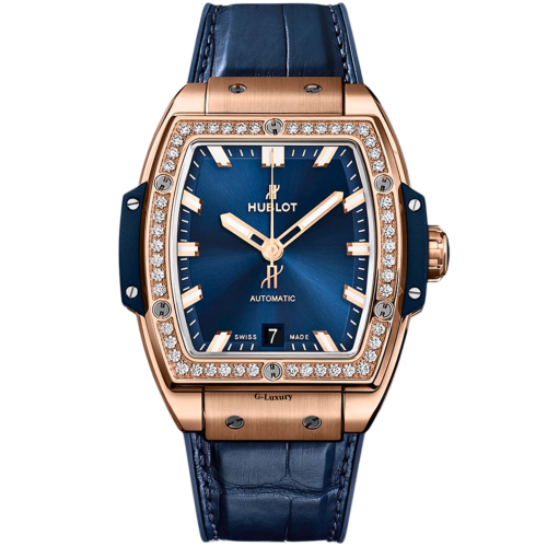 Hublot Spirit Of Big Bang King Gold Blue Diamonds 39mm 665.OX.7180.LR.1204