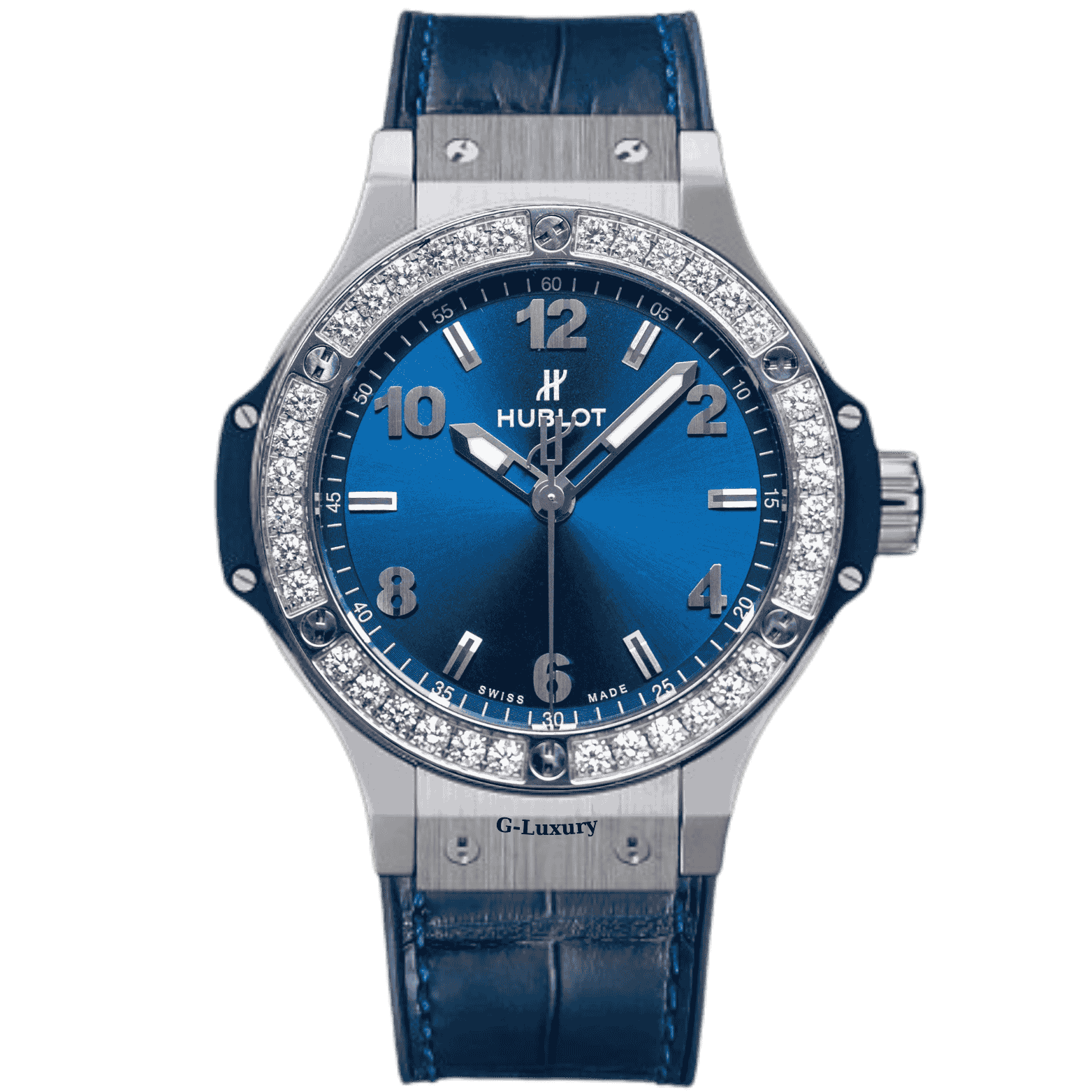 Hublot Big Bang Blue Dial Diamonds 38mm 361.SX.7170.LR.1204