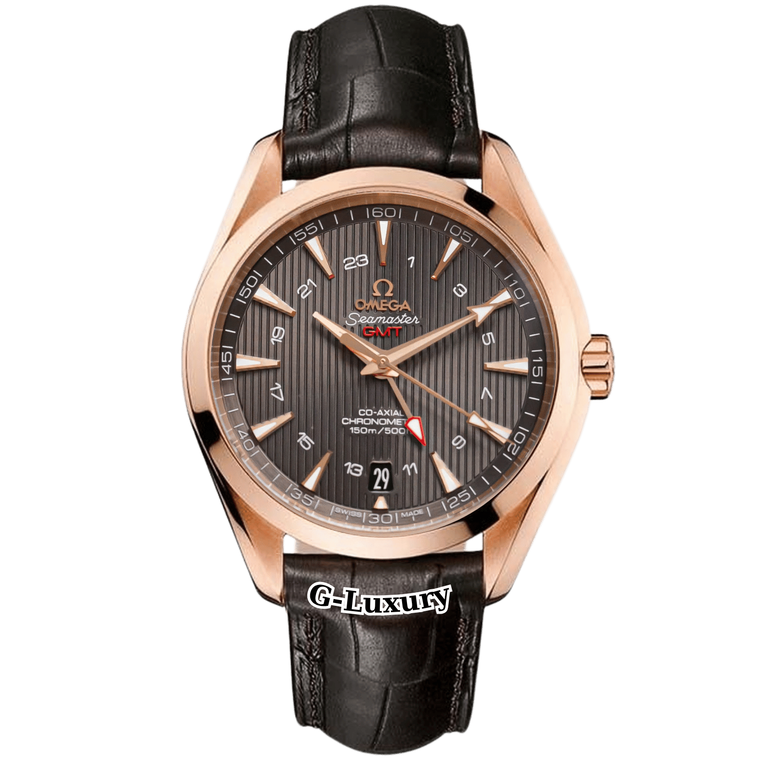 Omega Seamaster Aqua Terra 150M Co-Axial GMT 43mm Red Gold