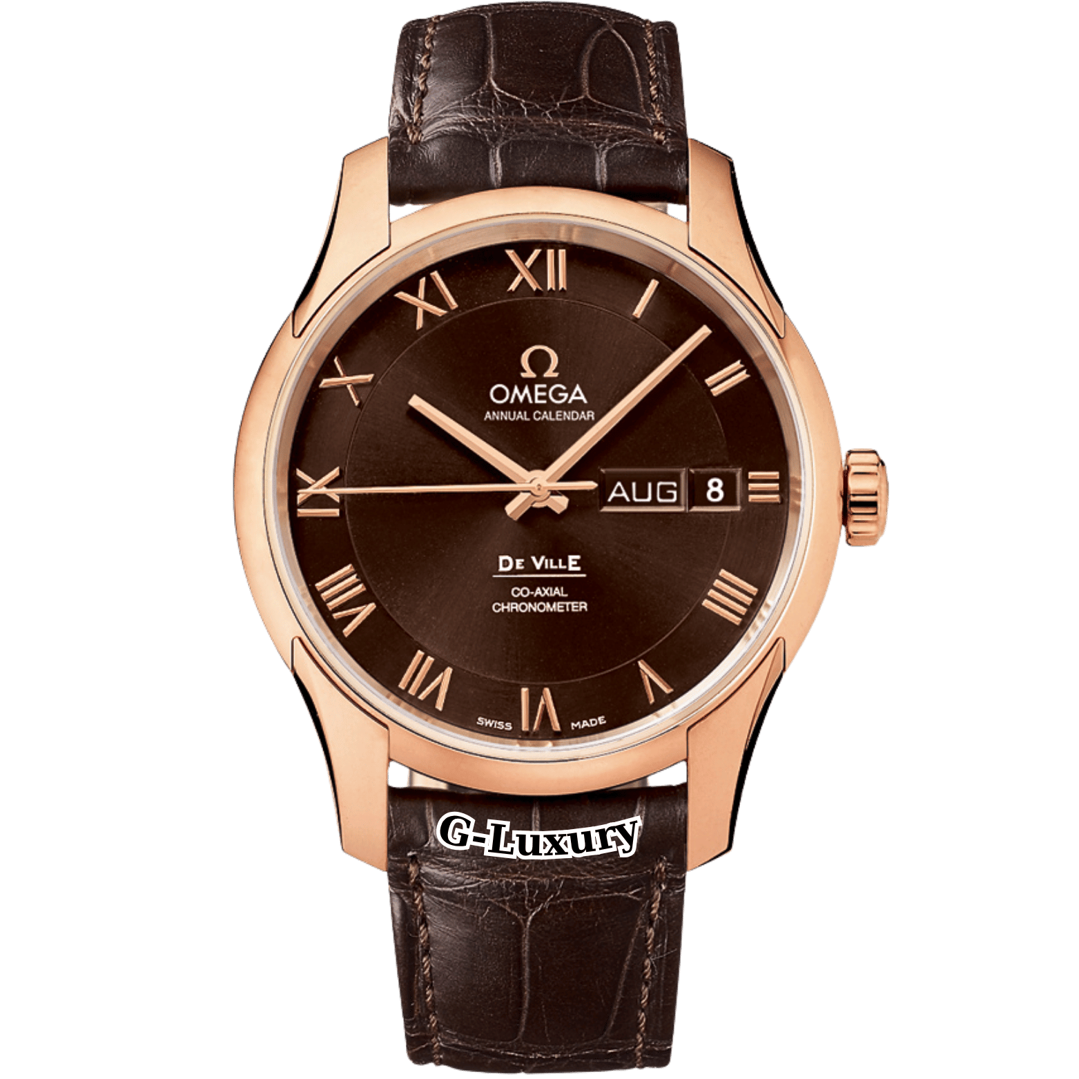 Omega De Ville Co-Axial Annual Calendar 41mm Ref. 431.53.41.22.13.001– Red Gold