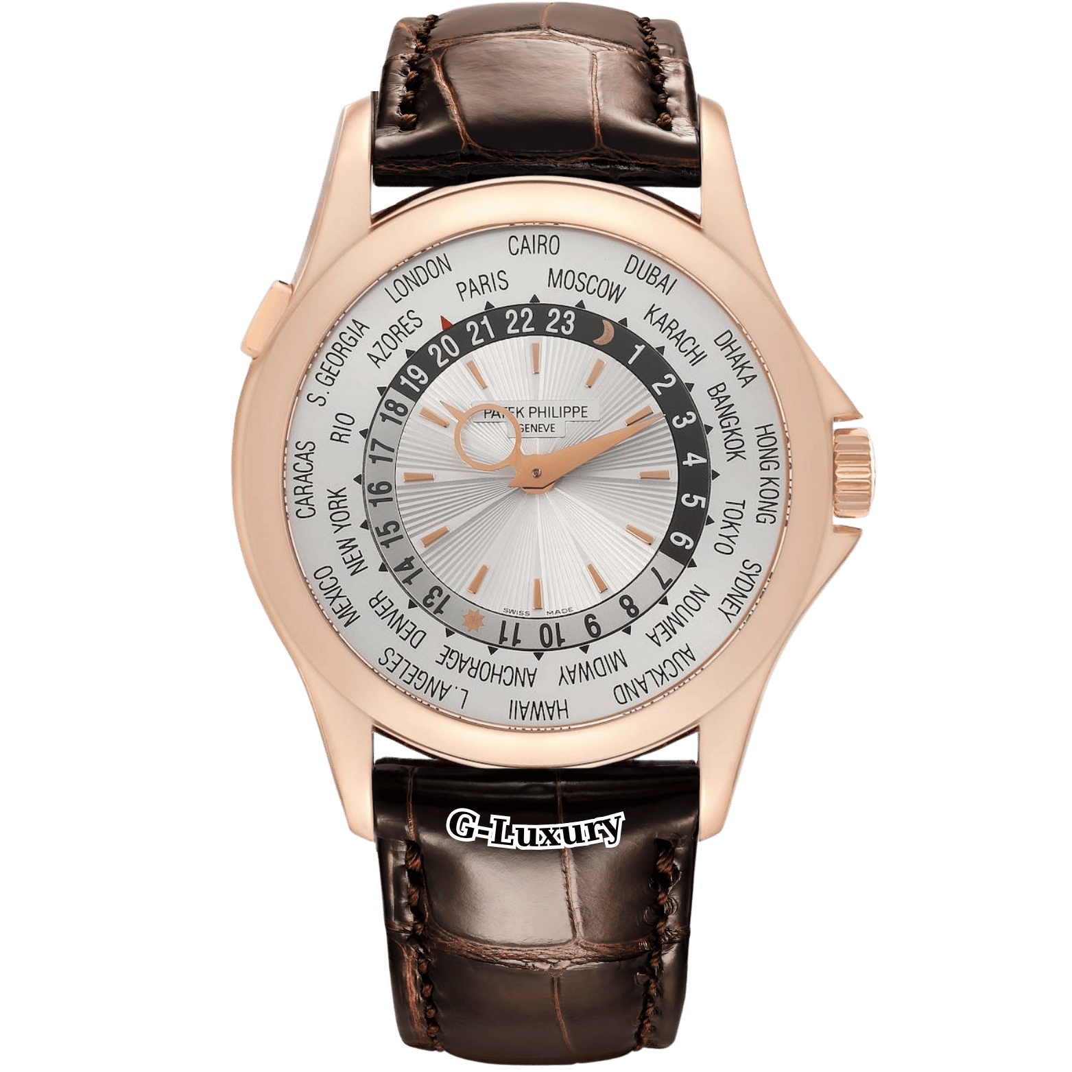 Patek Philippe 5130r-001 WorldTime Complicated 18k Rose Gold 39,5mm