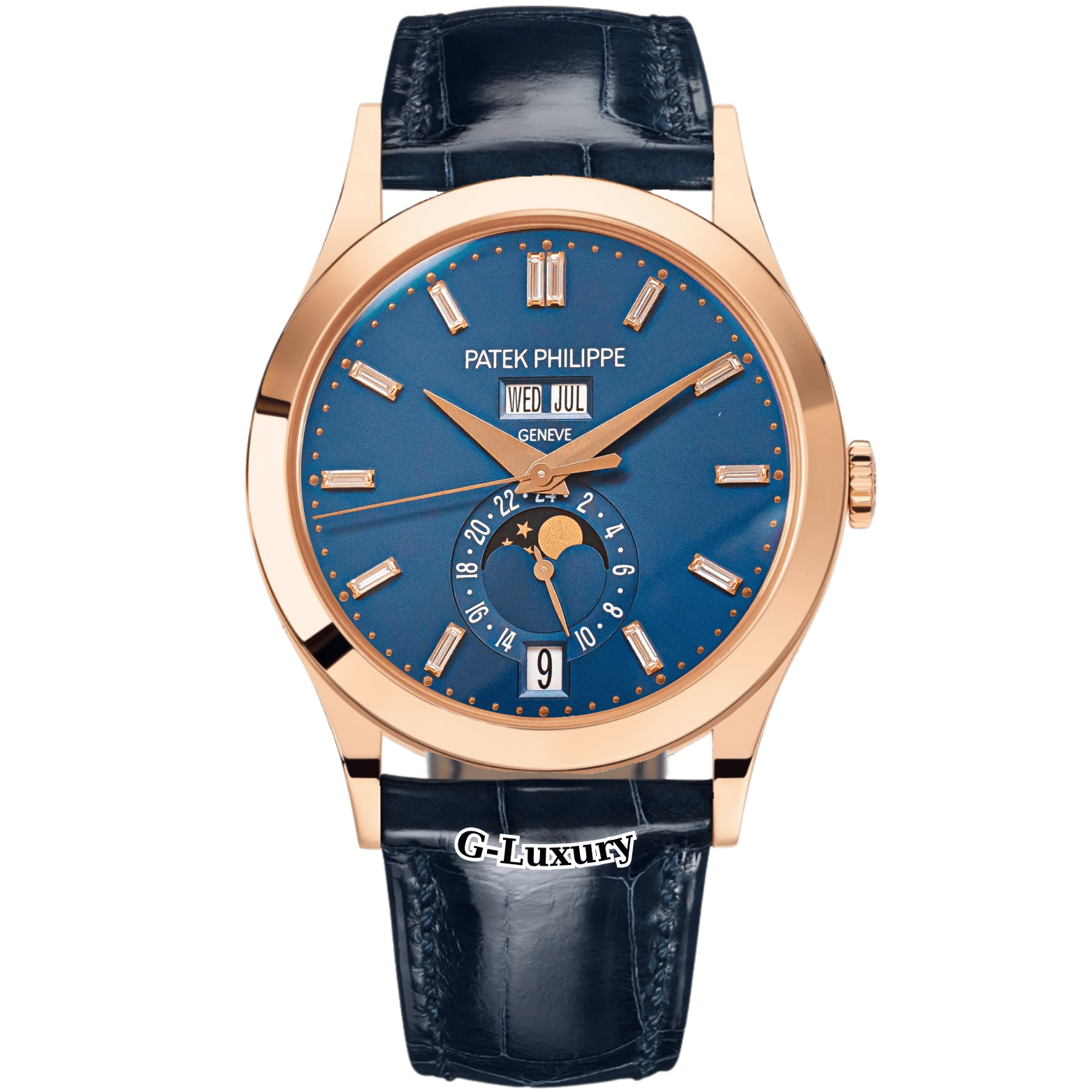 Patek Philippe Complications Annual Calendar Moonphase 5396R-015 – Rose Gold, Blue Dial