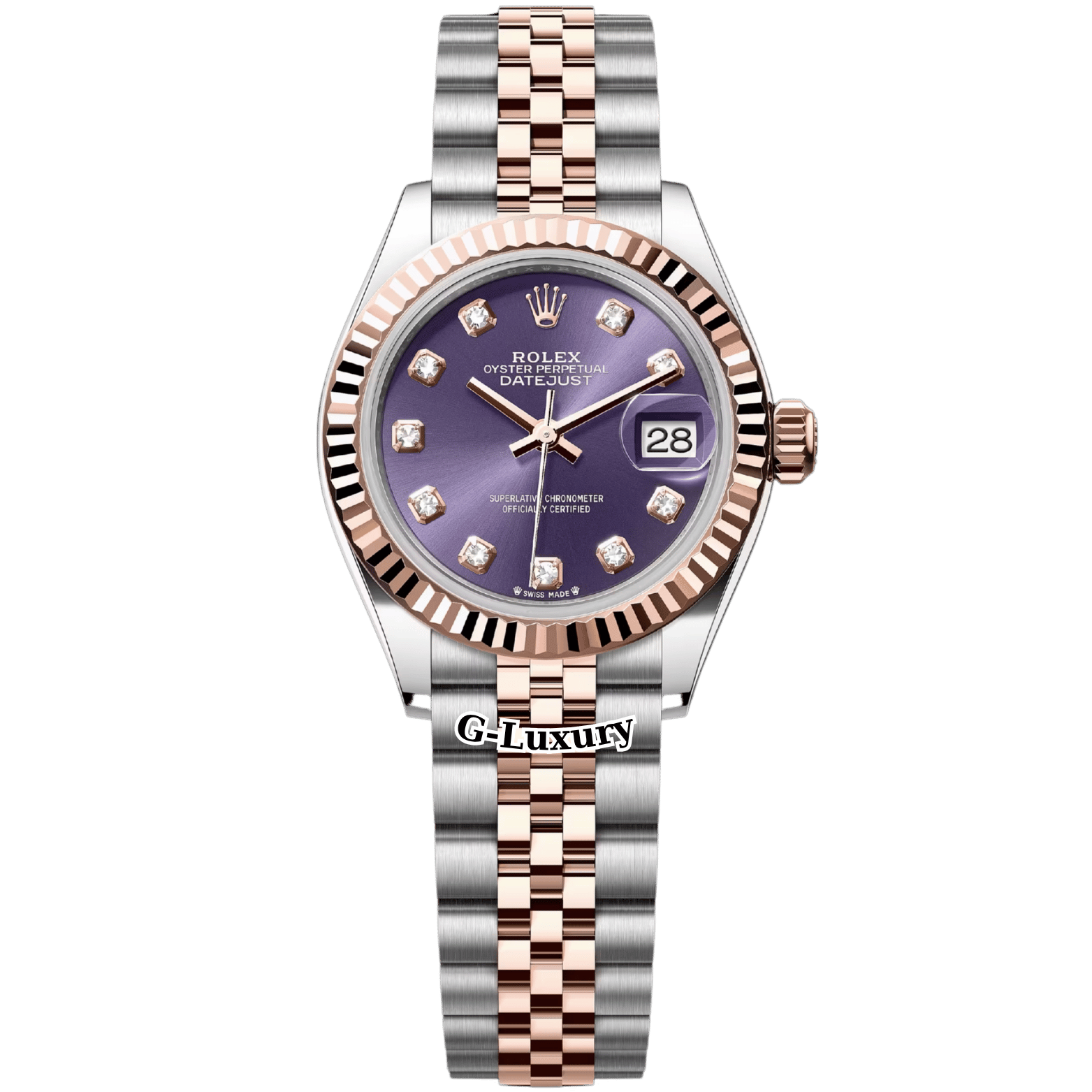 Rolex Oyster Perpetual Lady-Datejust Purple Dial Diamond 28mm - Ref. 279171