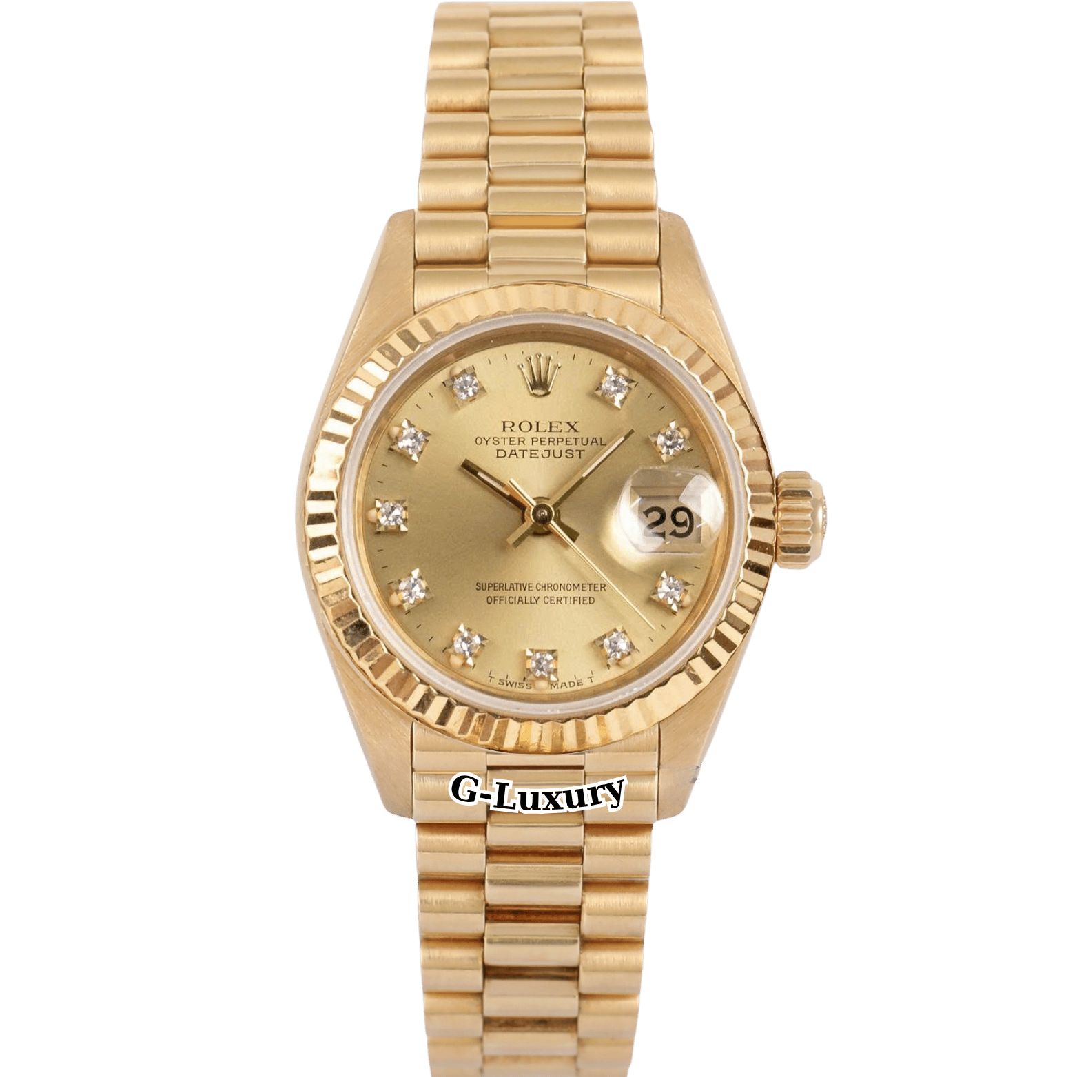 Rolex Oyster Perpetual Lady-Datejust Champagne Dial Diamond 26mm – Ref. 69178