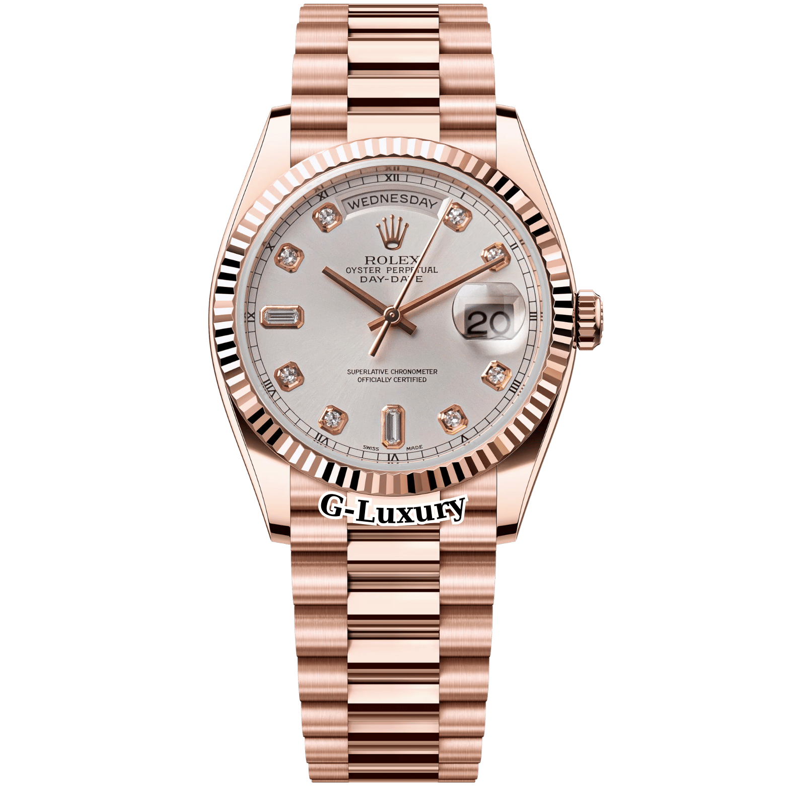 Rolex Oyster Perpetual Day-Date 36mm 118235 Silver Dial