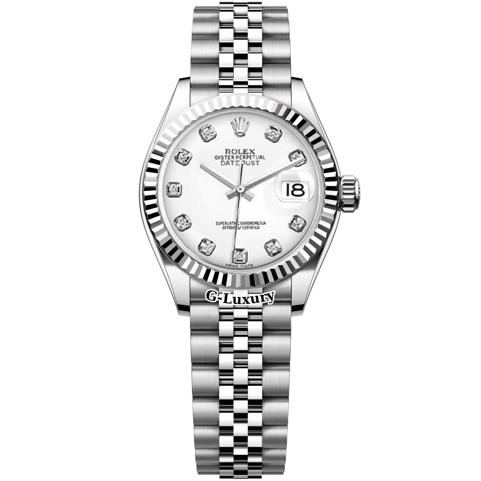 Rolex Oyster Perpetual Lady-Datejust 26mm 179174 mắt số men trắng