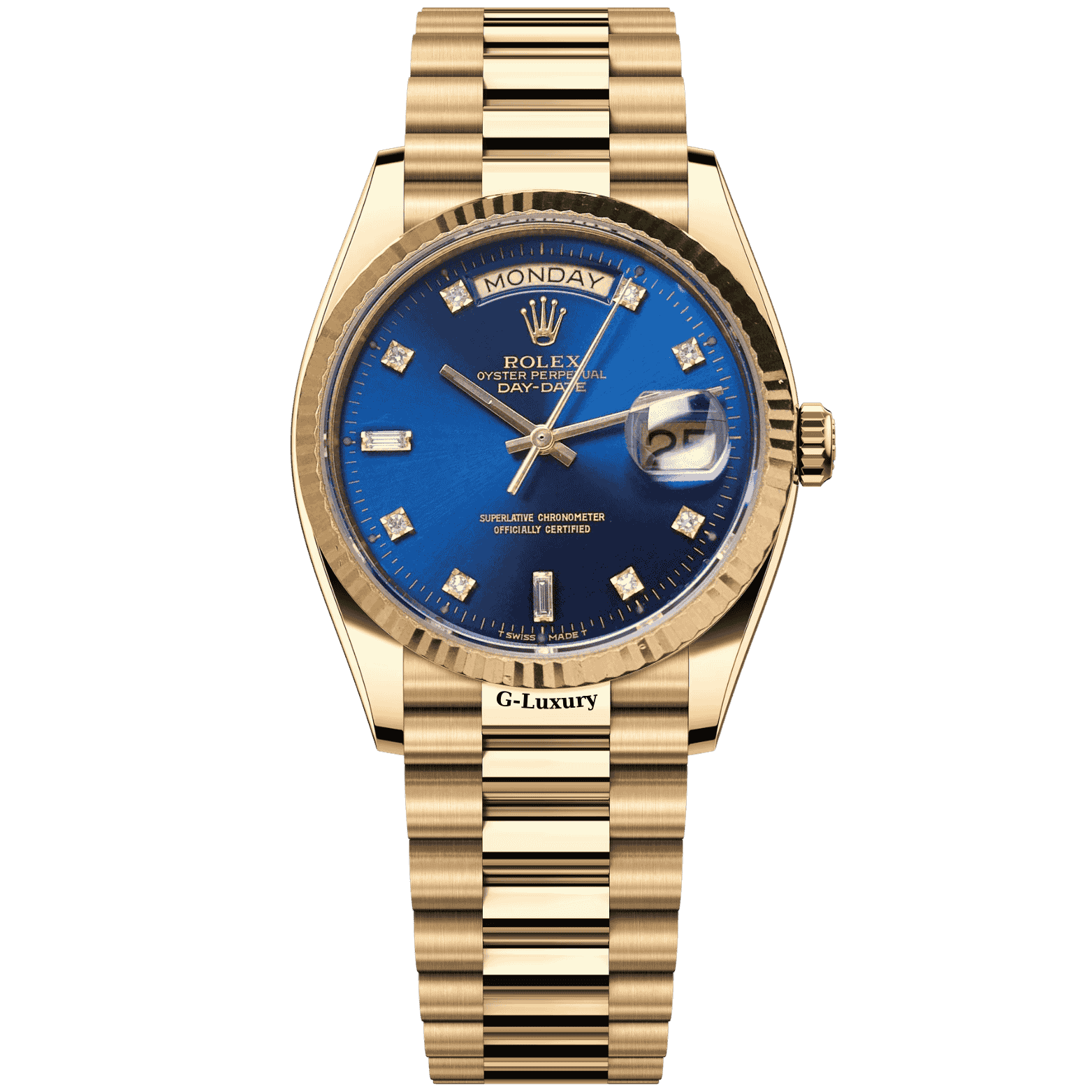 Rolex Day-Date 36mm 18048 Diamond Blue Dial