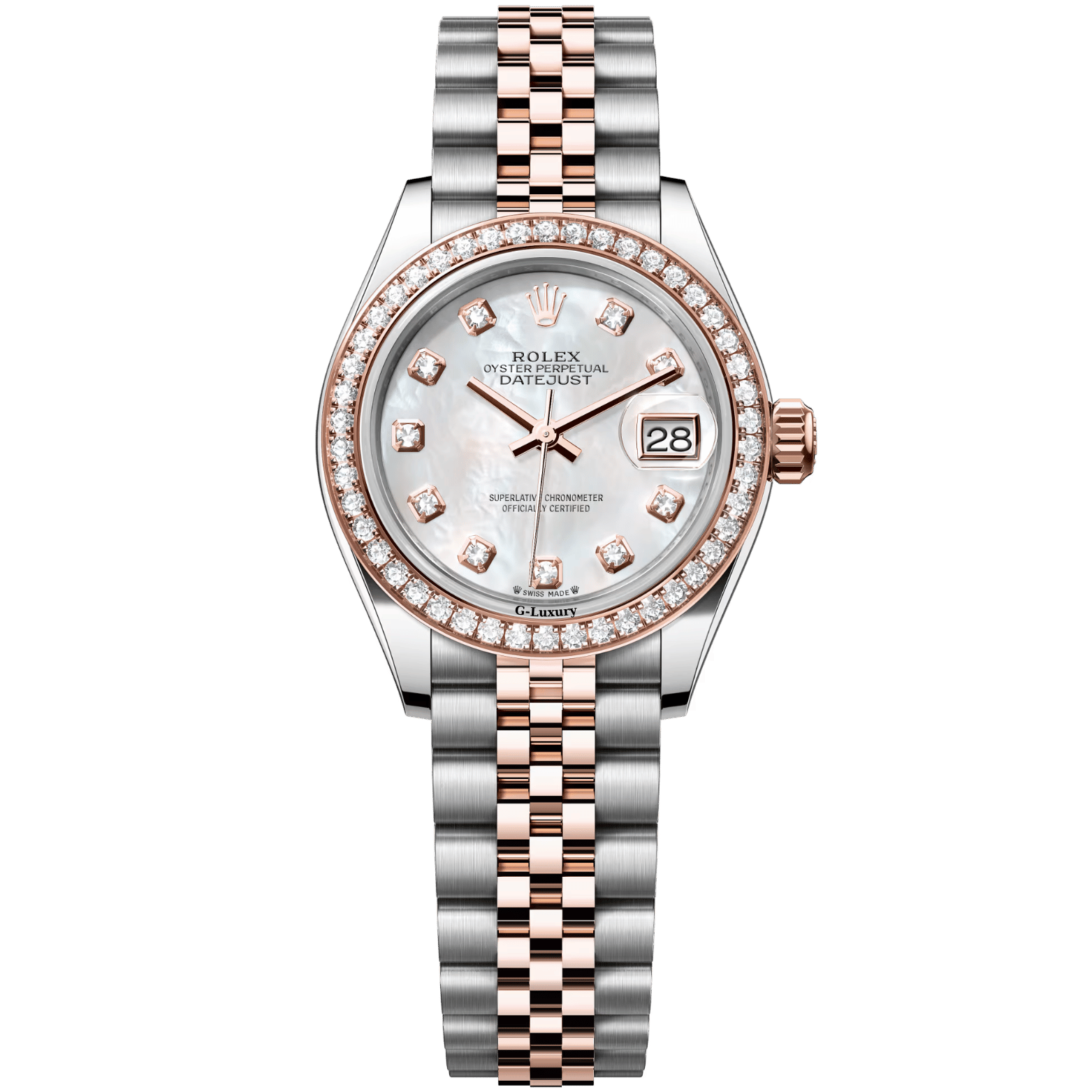 Rolex Oyster Perpetual Lady-Datejust 279381RBR 28mm MOP trắng dial