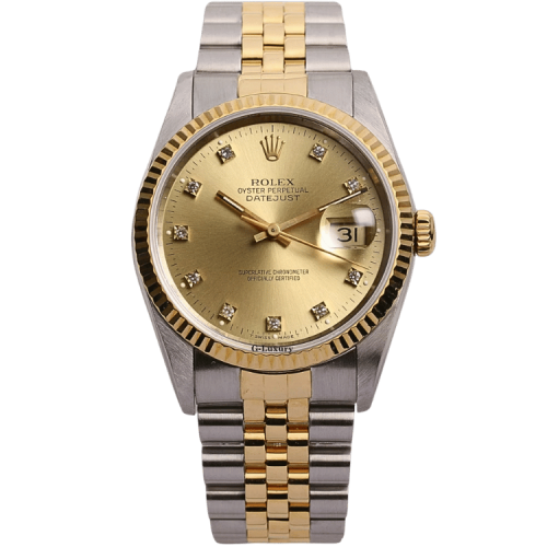 Rolex Oyster Perpetual DateJust 36mm 16233 cọc số kim cương