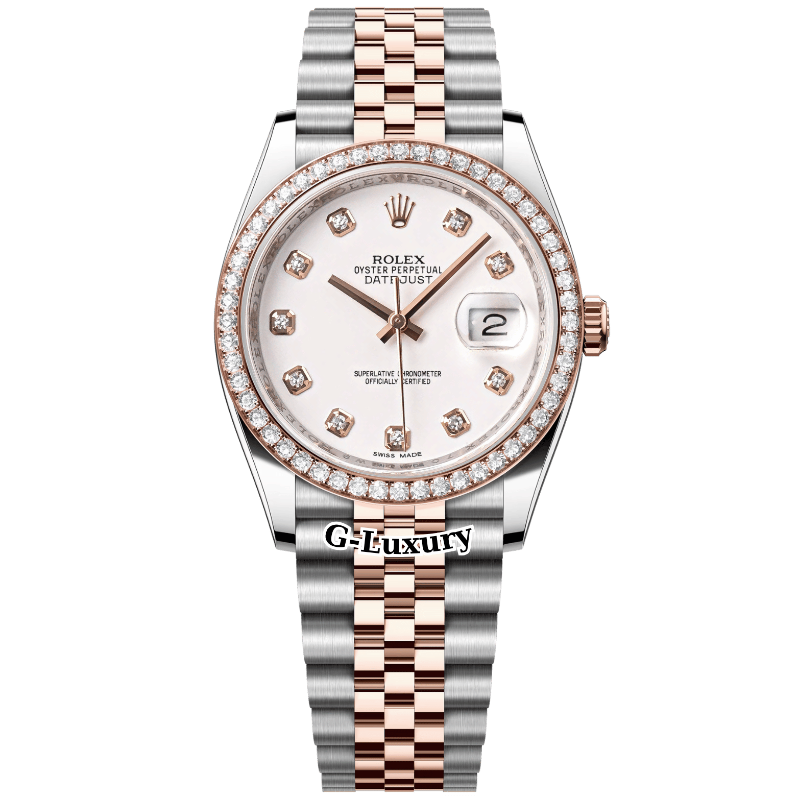 Rolex Oyster Perpetual Datejust 36mm 116231 Mặt số men trắng, Diamond Bezel