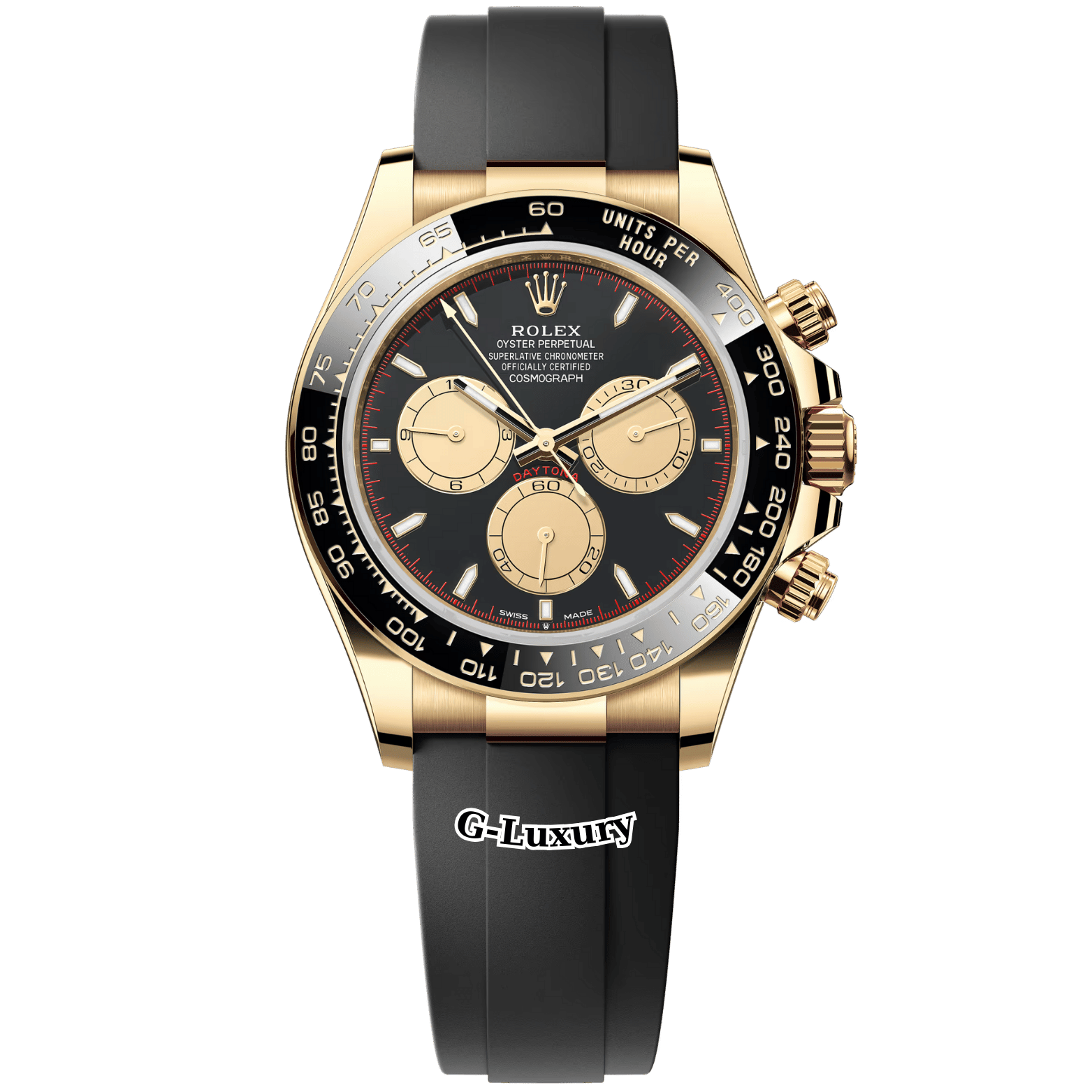 Rolex Cosmograph Daytona 116518LN Oysterflex Yellow Gold Black Dial