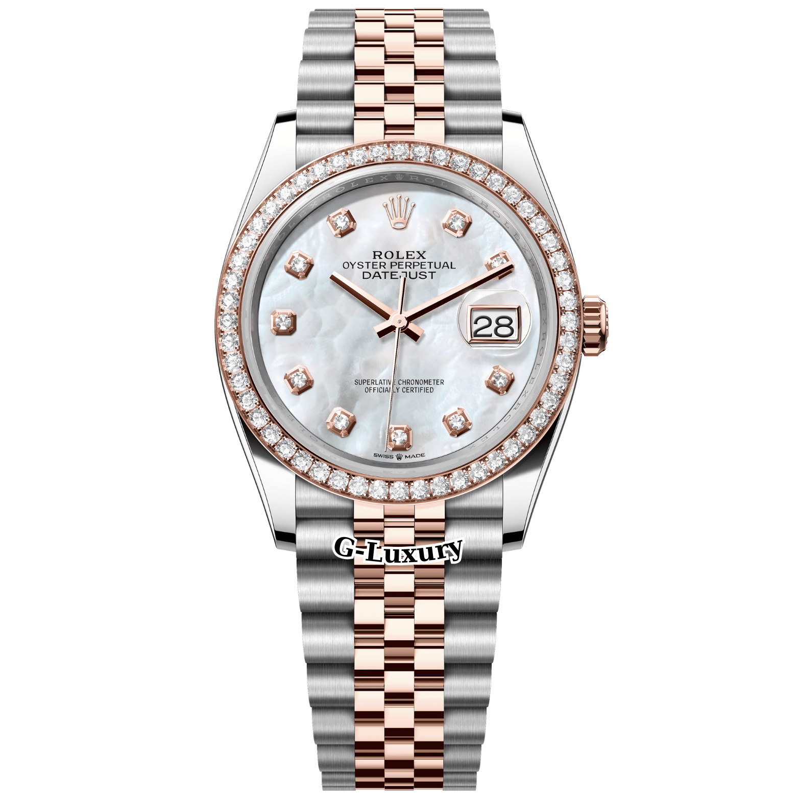 Rolex Oyster Perpetual Datejust 36mm 126231 Mop Dial Bezel Diamonds Custom