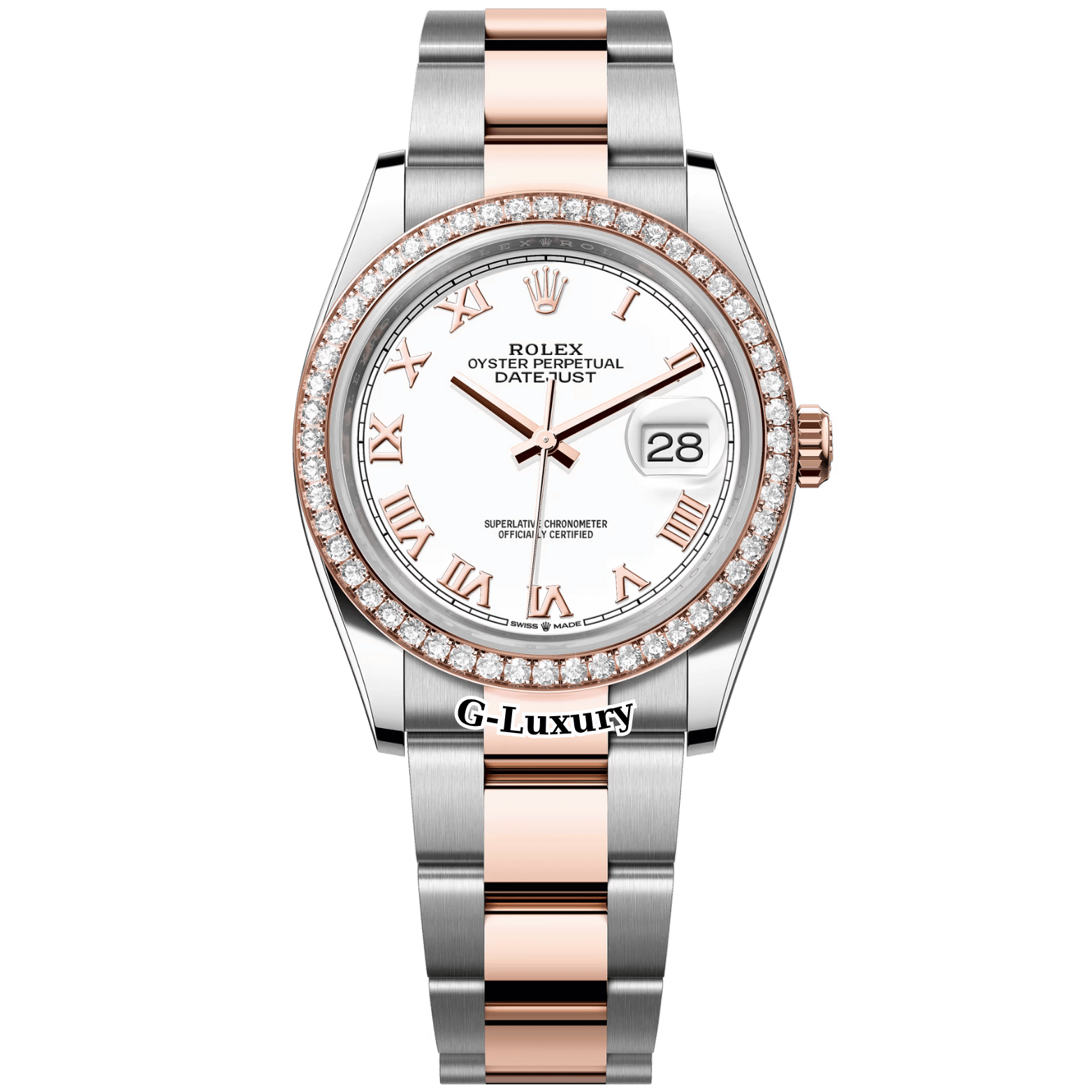 Rolex Oyster Perpetual Datejust 36mm Ref. 126231 Custom Diamonds – White Dial