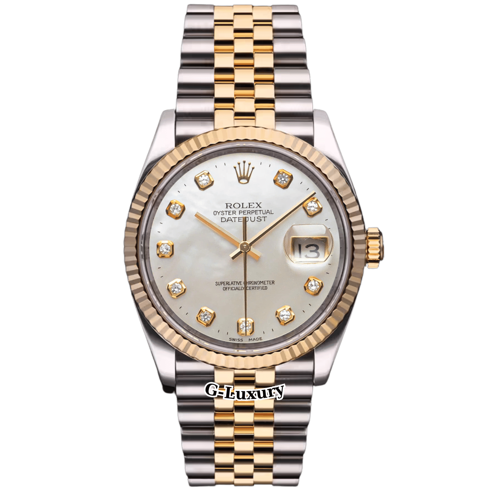 Rolex Oyster Perpetual Datejust 36mm Ref. 16233 – MOP White Dial