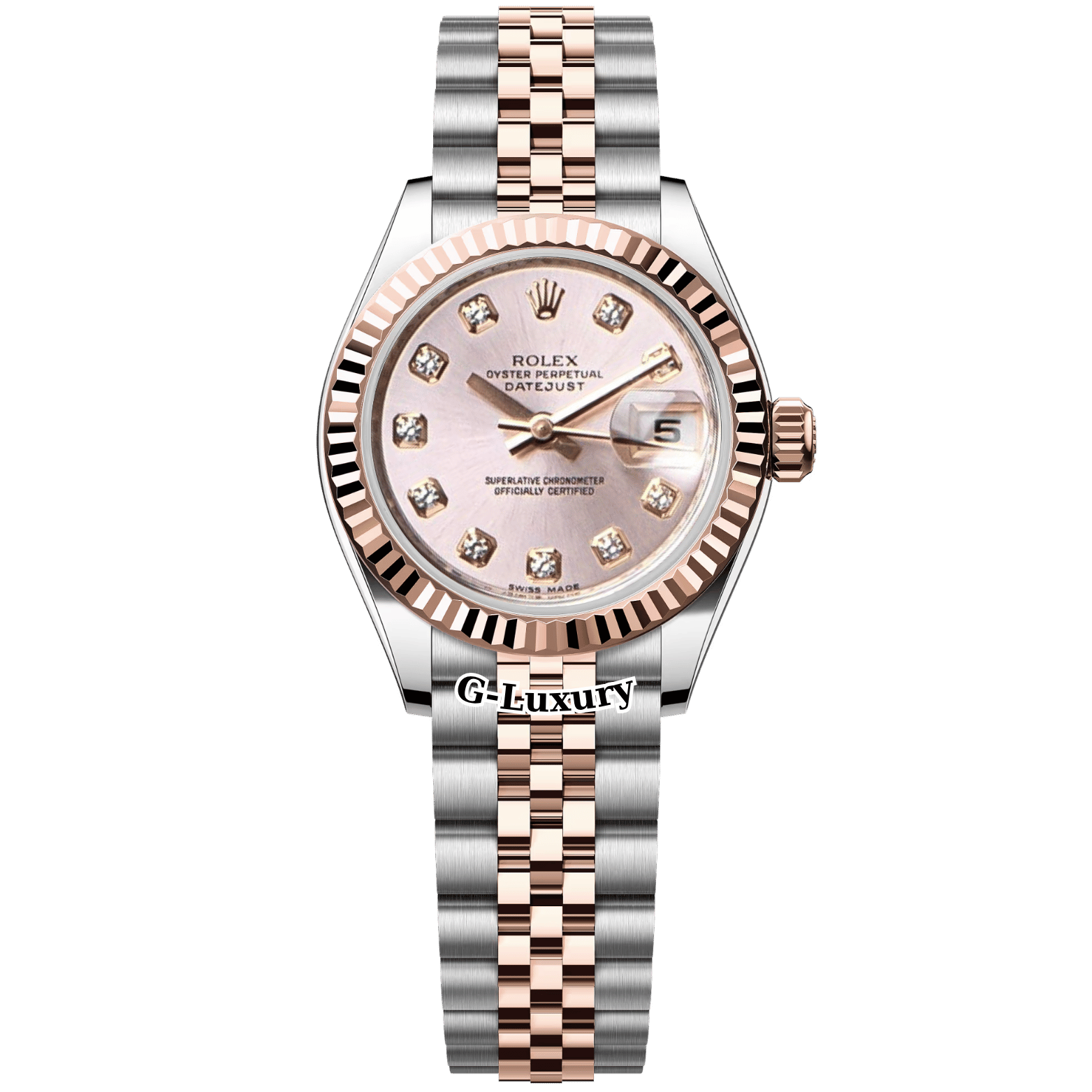 Rolex Oyster Perpetual Lady-Datejust 26mm 179171 Mặt số màu hoa hồng