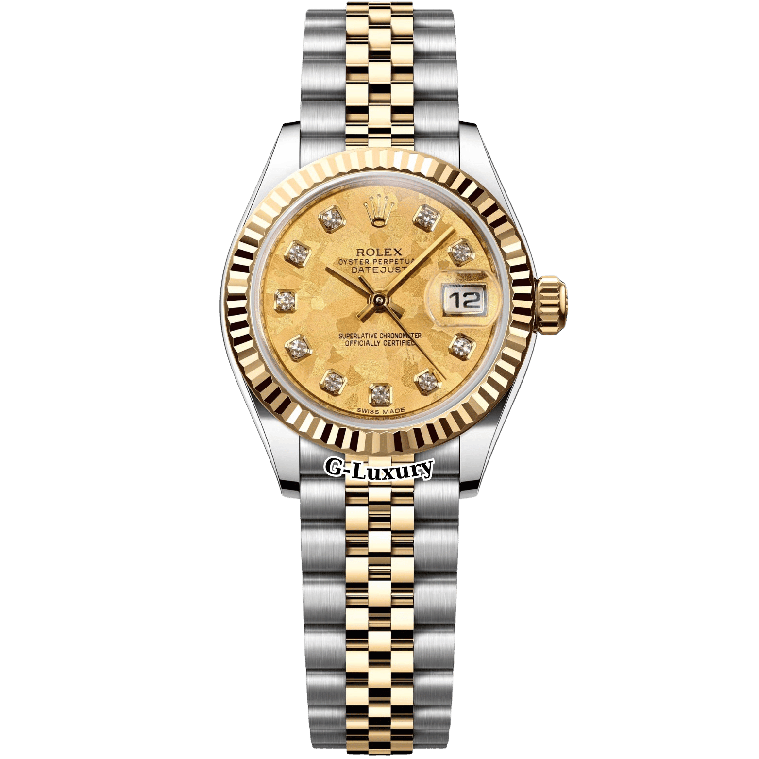 Rolex Lady Datejust 26mm Ref. 179173 – Champagne Floral Dial Diamond