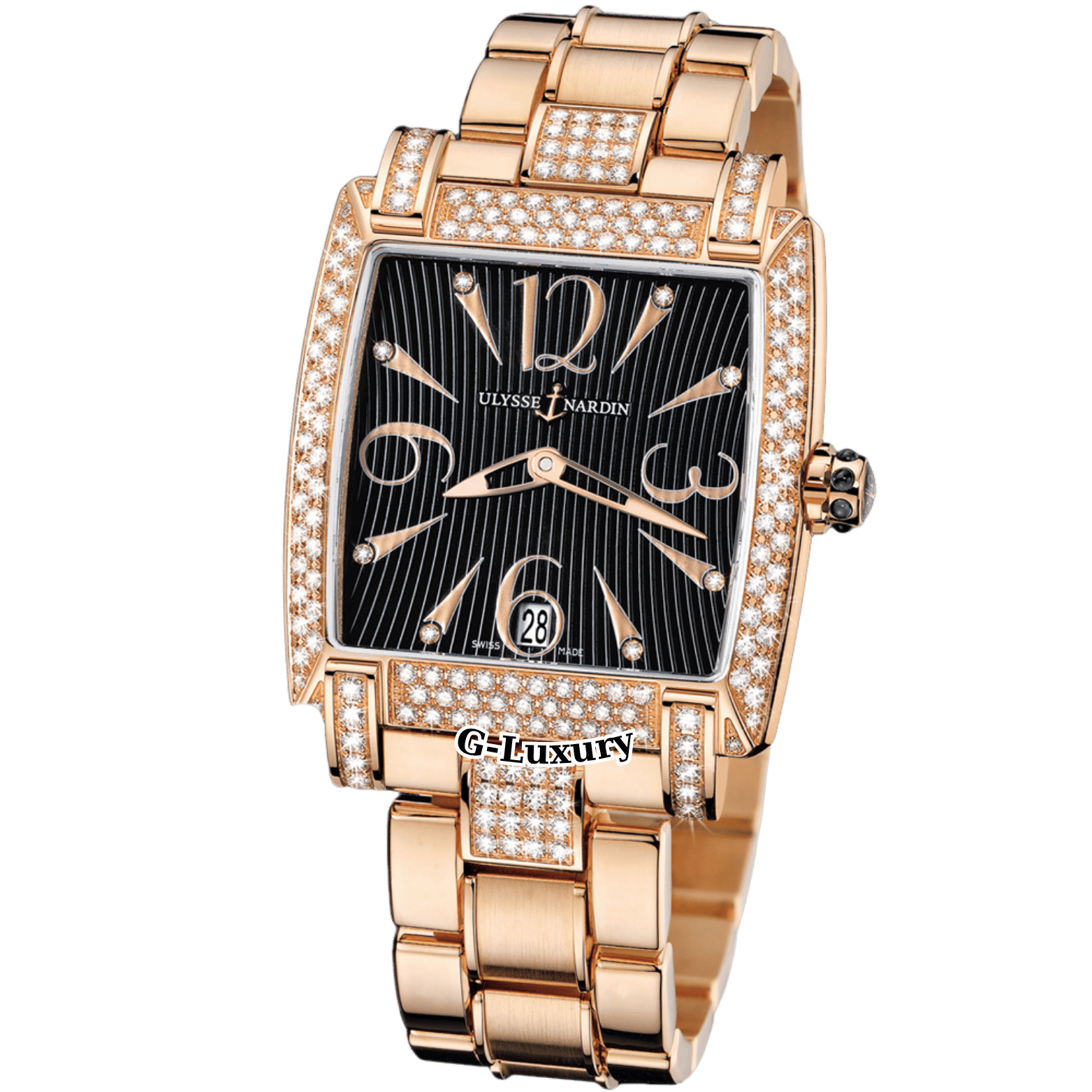 Ulysse Nardin Caprice 136-91AC/06-02 Rose Gold Diamond Black Dial