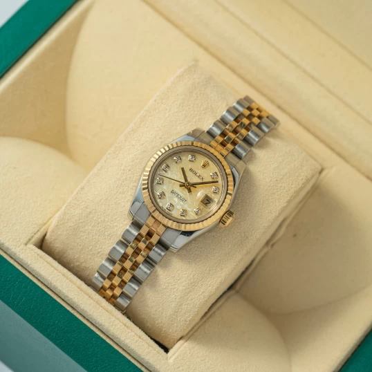 Rolex Lady Date just 179173 mặt vi tính khảm trai cực hiếm (vi tính MOP)