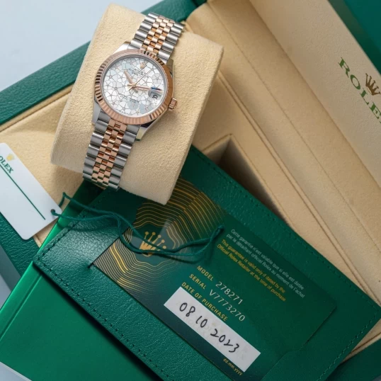 Đồng hồ Rolex Datejust 31mm 278271 Mặt Số Cánh Hoa Bạc