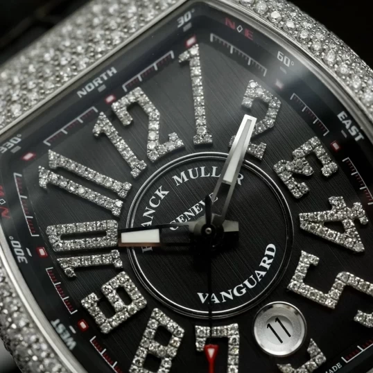 Franck Muller Yachting V41 Steel Custom Diamond Black Dial