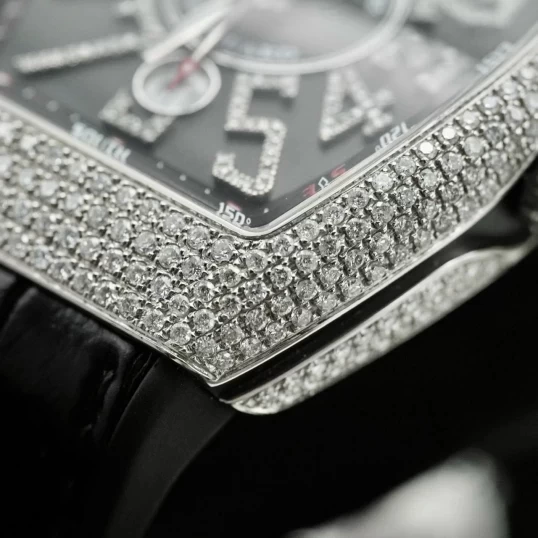 Franck Muller Yachting V41 Steel Custom Diamond Black Dial