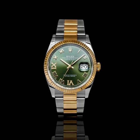 Rolex Oyster Perpetual Datejust 36mm Olive-Green Diamond-Set 126233-0026