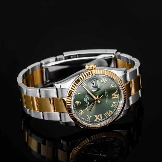 Rolex Oyster Perpetual Datejust 36mm Olive-Green Diamond-Set 126233-0026