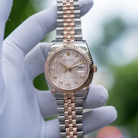 Rolex Oyster Perpetual Datejust 36mm 116231 Demi Vi tính hồng 2010