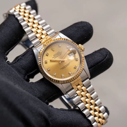 Rolex Oyster Perpetual DateJust 36mm 16233 cọc số kim cương