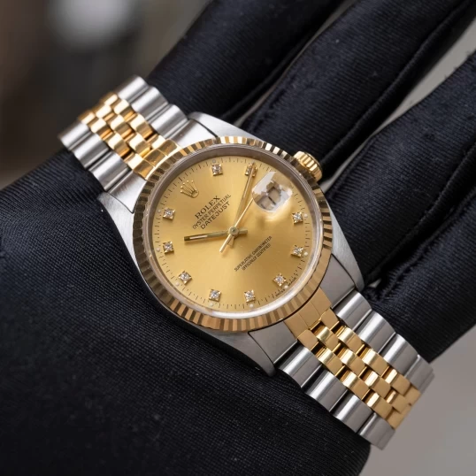 Rolex Oyster Perpetual DateJust 36mm 16233 cọc số kim cương