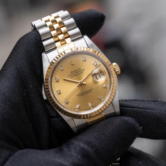 Rolex Oyster Perpetual DateJust 36mm 16233 cọc số kim cương