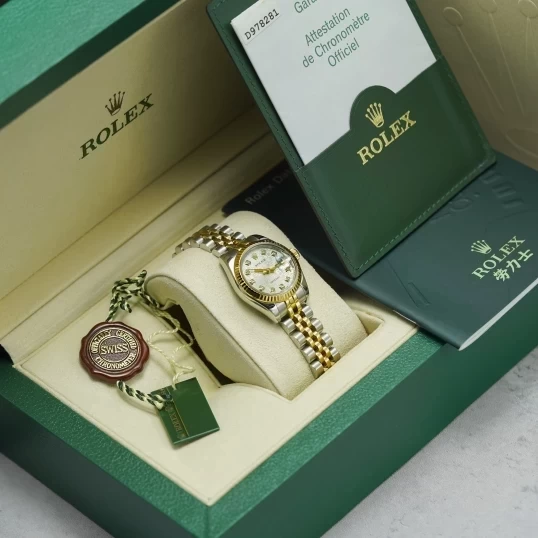 Rolex Lady-Datejust 26mm 179173 Mặt Số Vi Tính trắng