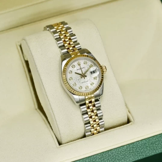 Rolex Lady-Datejust 26mm 179173 Mặt Số Vi Tính trắng