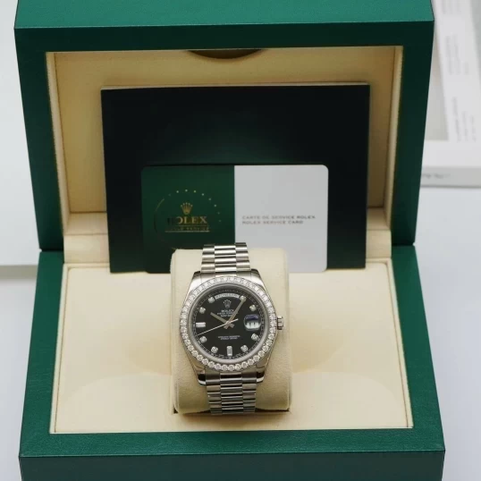 Rolex Oyster Perpetual Day-Date 40mm 218349 White Gold and Diamonds