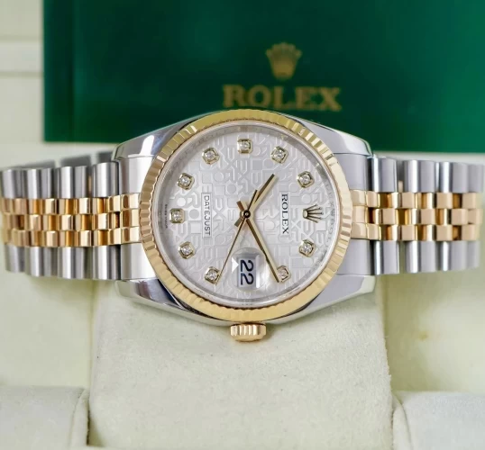 Rolex Oyster Perpetual Datejust 36mm 116233 vi tính trắng