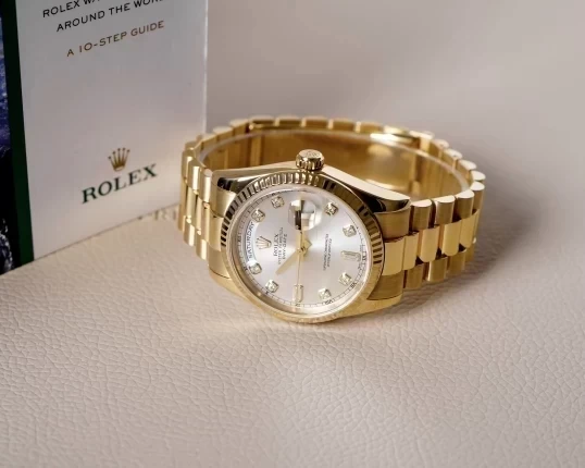 Rolex Oyster Perpetual Day-Date 36mm 118238 Silver Diamond Dial