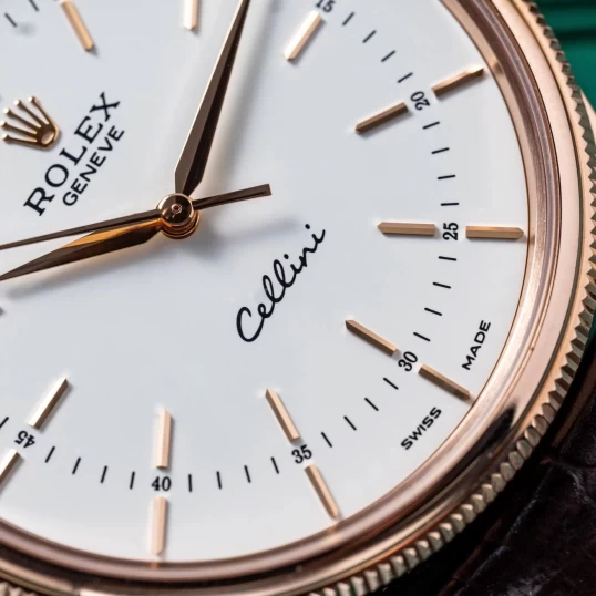 Rolex Geneve Cellini Time 39mm 50505-0020 Rose Gold