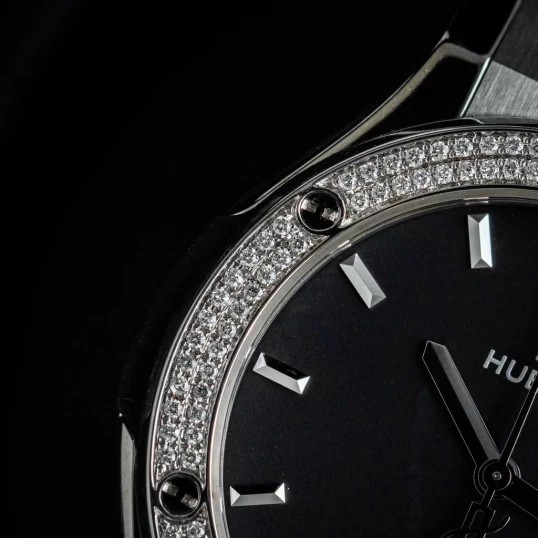 Hublot Classic Fusion Black Dial 42mm Diamonds 542.NX.1171.LR