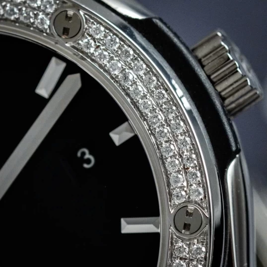 Hublot Classic Fusion Black Dial 42mm Diamonds 542.NX.1171.LR