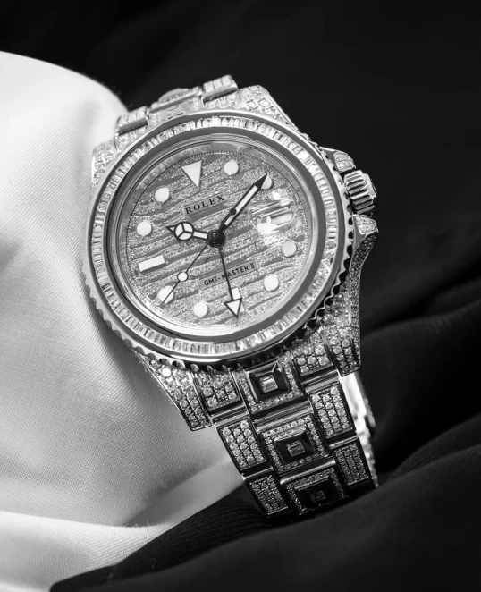 Rolex Oyster Perpetual GMT-Master II 116710LN 40mm Custom Full Diamonds