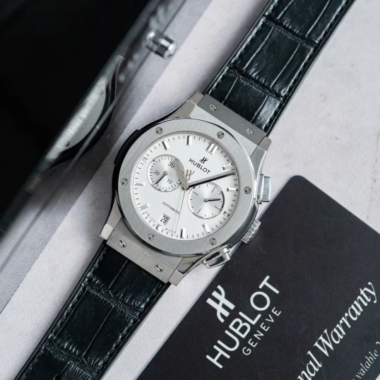 Hublot Classic Fusion Chronograph Titanium White Dial 42mm 541.NX.2611.LR