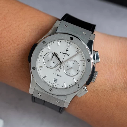 Hublot Classic Fusion Chronograph Titanium White Dial 42mm 541.NX.2611.LR