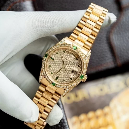 Rolex Oyster Perpetual Day-Date 36mm 18248 Diamonds Custom