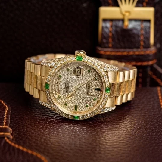 Rolex Oyster Perpetual Day-Date 36mm 18248 Diamonds Custom